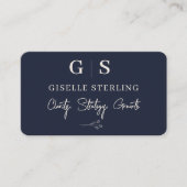 Business Consultant Navy Blue 名刺 (正面)