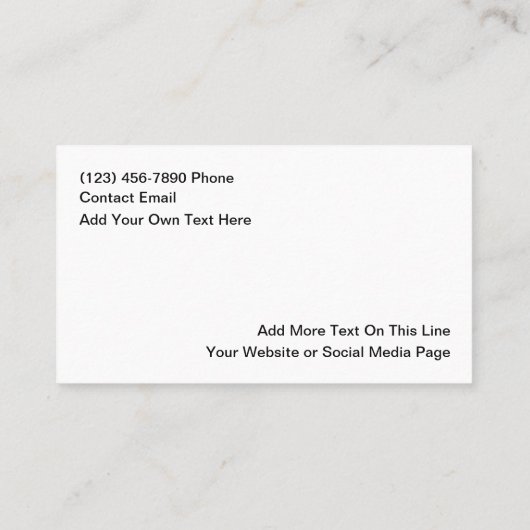 Business Consultant Simple Business Cards 名刺 (裏面)