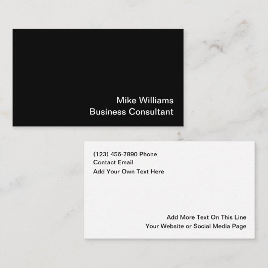 Business Consultant Simple Business Cards 名刺 (正面/裏面)
