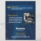 Business Consulting Corporate Flyer Template チラシ (裏面)