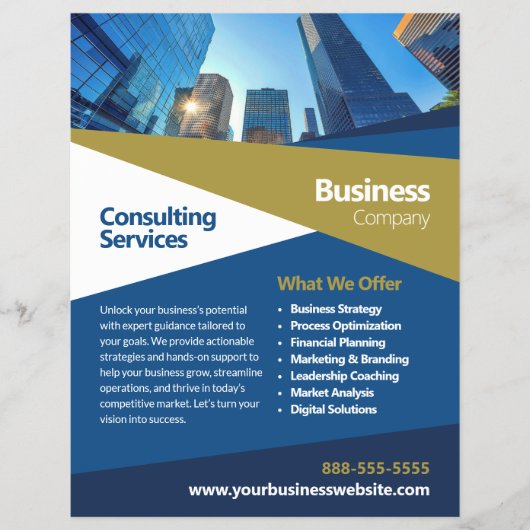 Business Consulting Corporate Flyer Template チラシ (正面)