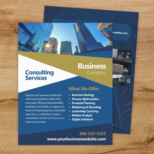 Business Consulting Corporate Flyer Template チラシ
