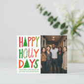 Business Corporate Christmas Holiday CUSTOM Photo ポストカード (スタンド正面)