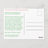 Business Corporate Christmas Holiday CUSTOM Photo  ポストカード (裏面)