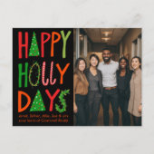 Business Corporate Christmas Holiday CUSTOM Photo  ポストカード (正面)