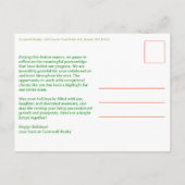 Business Corporate Holiday Ornaments CUSTOM Photo ポストカード (裏面)