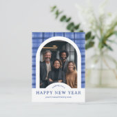 Business Corporate Holiday Plaid CUSTOM Arch PHOTO ポストカード (スタンド正面)