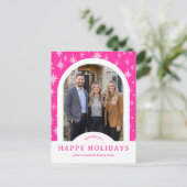 Business Corporate Holiday Stars CUSTOM Arch PHOTO ポストカード (スタンド正面)