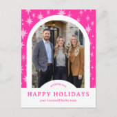 Business Corporate Holiday Stars CUSTOM Arch PHOTO ポストカード (正面)