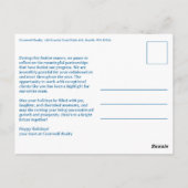 Business Corporate Holiday Stars CUSTOM Arch PHOTO ポストカード (裏面)