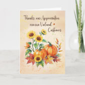 Business Customer Appreciation on Thanksgiving  カード (正面)