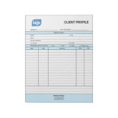 Business Customer Client Profile Sheet Notepad ノートパッド (回転)