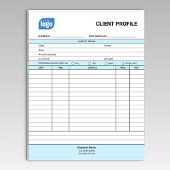Business Customer Client Profile Sheet Notepad ノートパッド