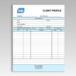 Business Customer Client Profile Sheet Notepad ノートパッド