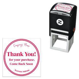BUSINESS CUSTOMIZABLE THANK YOU . RUBBER STAMP セルフインキングスタンプ