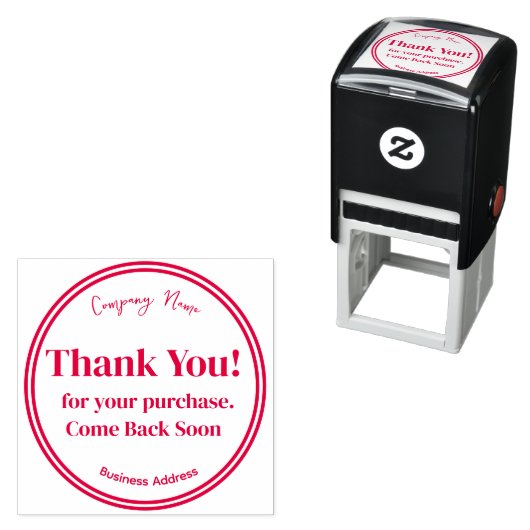 BUSINESS CUSTOMIZABLE THANK YOU . RUBBER STAMP セルフインキングスタンプ (インサイチュ)