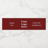 Business Darkロゴ赤と白テンプレート ペットボトルラベル (シングルラベル)