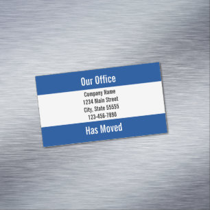 Business Dark BlueとWhite Movingの発表 マグネット名刺