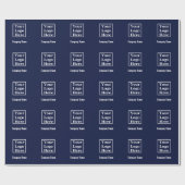 Business Dark Midnight Blueロゴ会社名 ラッピングペーパー (フラット)