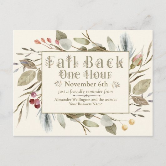 Business Daylight Savings Time Postcard ポストカード (正面)