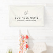Business Display Neutral Botanical Minimalist  横断幕 (インサイチュ)