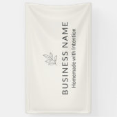 Business Display Neutral Botanical Minimalist  横断幕 (縦)