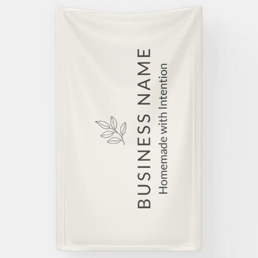 Business Display Neutral Botanical Minimalist  横断幕 (縦)