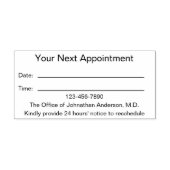 Business DoctorのOfficeアポイントメントのアラーム セルフインキングスタンプ (デザイン)