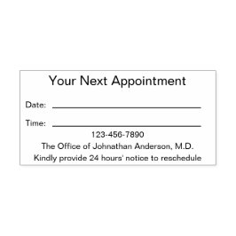 Business DoctorのOfficeアポイントメントのアラーム セルフインキングスタンプ