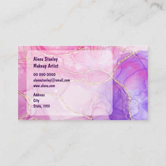 Business Elegant Beauty 名刺 (裏面)