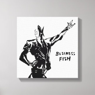 Business Fish Ink 絵画's (Version ZEN) キャンバスプリント