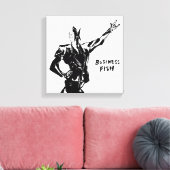 Business Fish Ink 絵画's (Version ZEN) キャンバスプリント (インサイチュ (リビング))