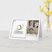 Business From All Us Logo 4フォトクリスマス カード (黄色い花)