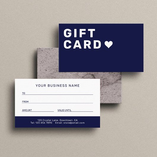 Business Gift Card | Elegant Navy Blue コーリングカード