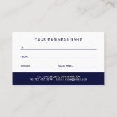 Business Gift Card | Elegant Navy Blue コーリングカード (裏面)