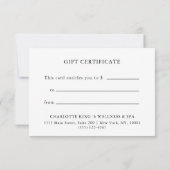 BUSINESS GIFT CERTIFICATE | BOHO (裏面)