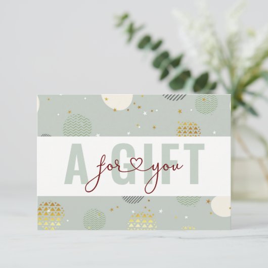 BUSINESS GIFT CERTIFICATE | Christmas Pattern (スタンド正面)