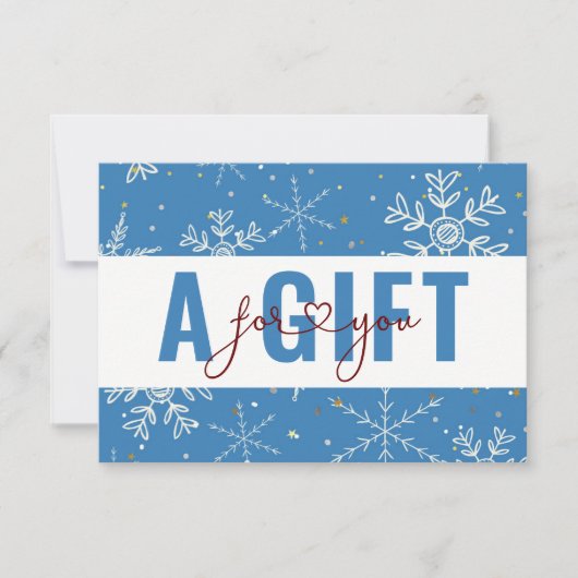 BUSINESS GIFT CERTIFICATE | Christmas Snow Pattern (正面)