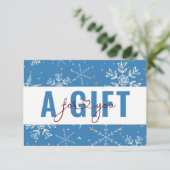 BUSINESS GIFT CERTIFICATE | Christmas Snow Pattern (スタンド正面)