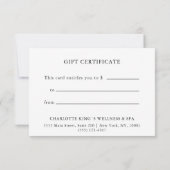 BUSINESS GIFT CERTIFICATE | Christmas Snow Pattern (裏面)
