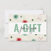 BUSINESS GIFT CERTIFICATE | Christmas Snow Pattern (正面)