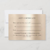 BUSINESS GIFT CERTIFICATE | Gold (裏面)