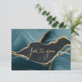 BUSINESS GIFT CERTIFICATE | Modern Marble Gold (スタンド正面)