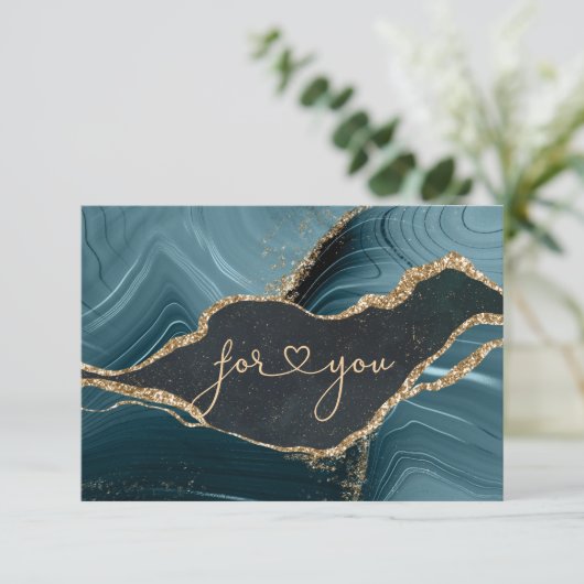 BUSINESS GIFT CERTIFICATE | Modern Marble Gold (スタンド正面)