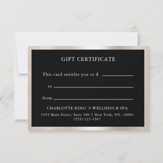BUSINESS GIFT CERTIFICATE | Modern | Ribbon (裏面)