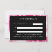 BUSINESS GIFT CERTIFICATE | Modern | Ribbon | (裏面)