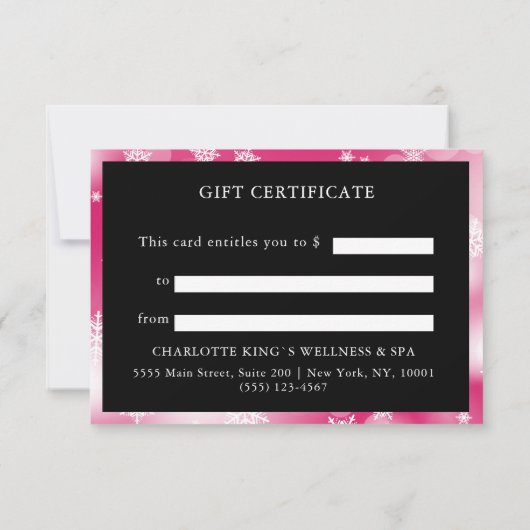 BUSINESS GIFT CERTIFICATE | Modern | Ribbon |  (裏面)