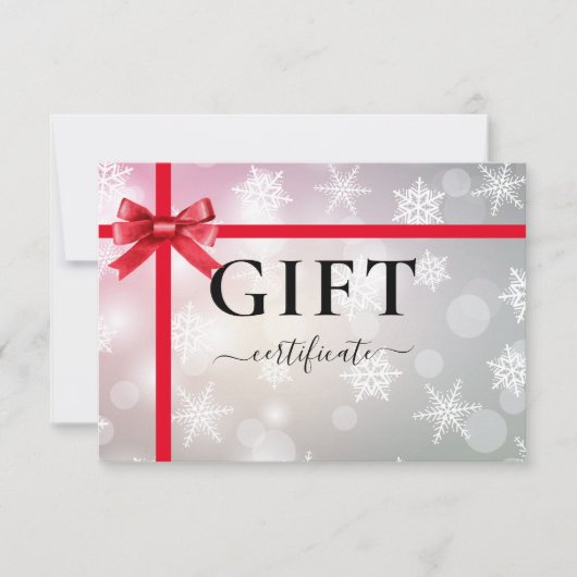 BUSINESS GIFT CERTIFICATE | Modern | Ribbon | (正面)