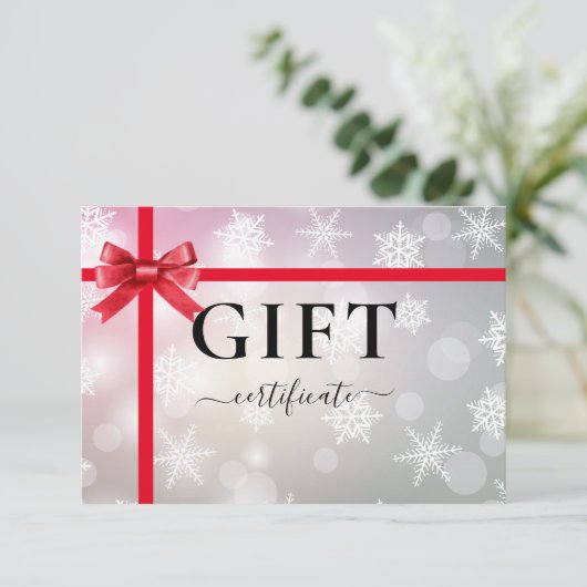 BUSINESS GIFT CERTIFICATE | Modern | Ribbon | (スタンド正面)
