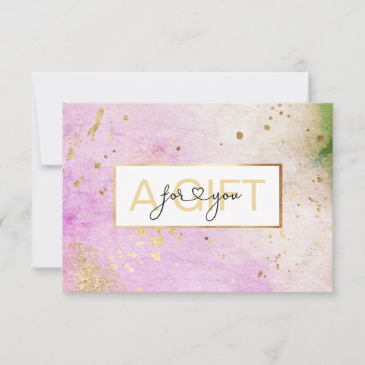 BUSINESS GIFT CERTIFICATE | Modern Watercolour (正面)